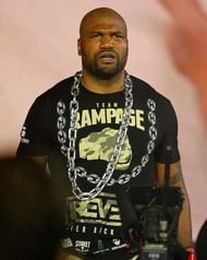 ST. LOUIS, MO - JUNE 24: Quinton Rampage Jackson of the United States is introduced prior to his main event bout against Satoshi Ishii of Japan at Bellator 157 inside the Scottrade Center on June 24, 2016 in St. Louis, Missouri. (Photo by Scott Kane/Getty Images)
